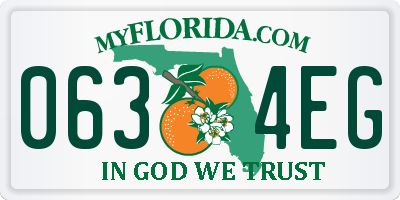 FL license plate 0634EG