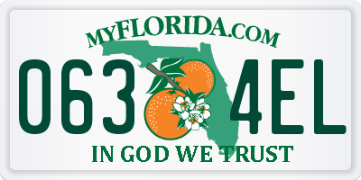 FL license plate 0634EL