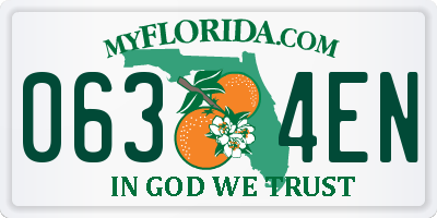 FL license plate 0634EN