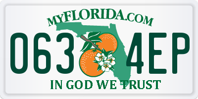 FL license plate 0634EP