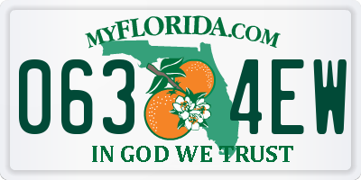 FL license plate 0634EW