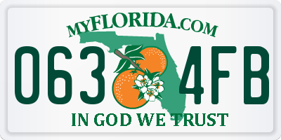 FL license plate 0634FB
