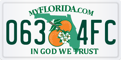 FL license plate 0634FC