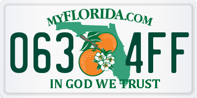 FL license plate 0634FF