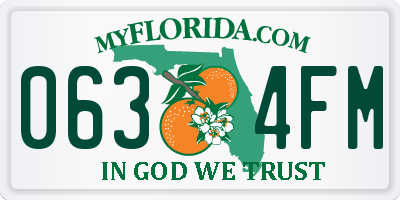 FL license plate 0634FM