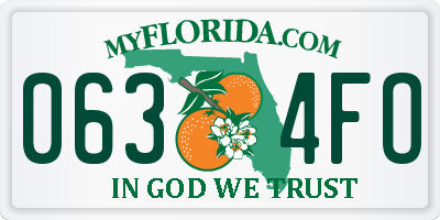 FL license plate 0634FO