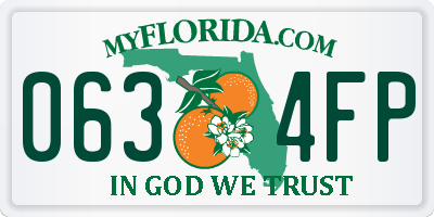 FL license plate 0634FP