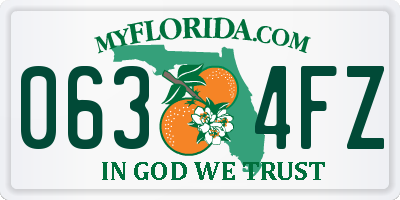 FL license plate 0634FZ