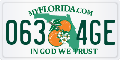 FL license plate 0634GE