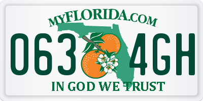 FL license plate 0634GH
