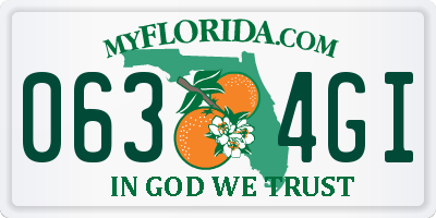 FL license plate 0634GI