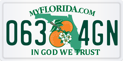 FL license plate 0634GN