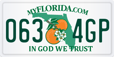 FL license plate 0634GP