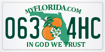 FL license plate 0634HC