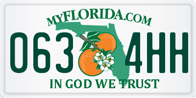 FL license plate 0634HH