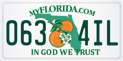 FL license plate 0634IL