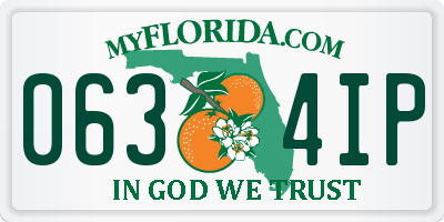 FL license plate 0634IP