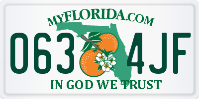 FL license plate 0634JF