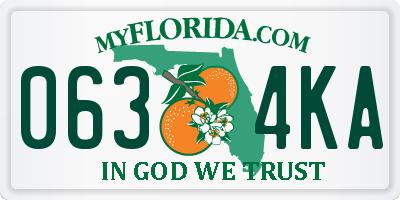 FL license plate 0634KA