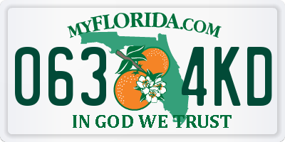 FL license plate 0634KD