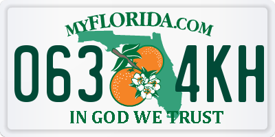 FL license plate 0634KH