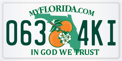 FL license plate 0634KI