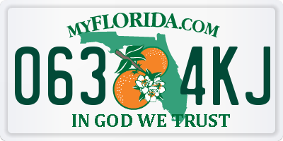 FL license plate 0634KJ