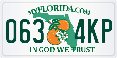 FL license plate 0634KP
