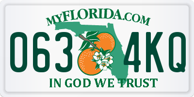 FL license plate 0634KQ