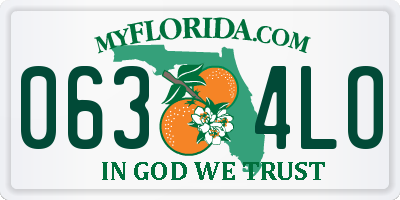 FL license plate 0634LO