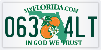 FL license plate 0634LT