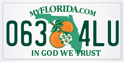 FL license plate 0634LU