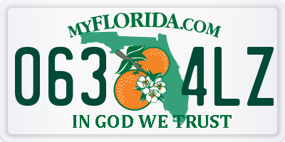 FL license plate 0634LZ