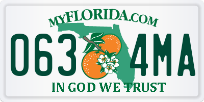 FL license plate 0634MA
