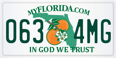 FL license plate 0634MG