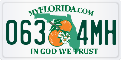 FL license plate 0634MH