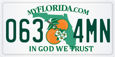 FL license plate 0634MN