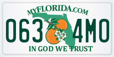 FL license plate 0634MO