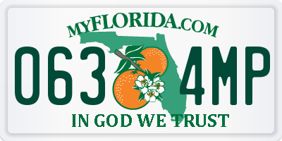 FL license plate 0634MP
