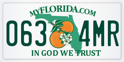 FL license plate 0634MR