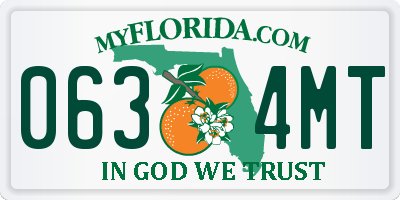 FL license plate 0634MT
