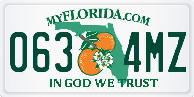 FL license plate 0634MZ
