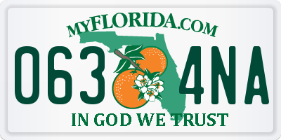 FL license plate 0634NA