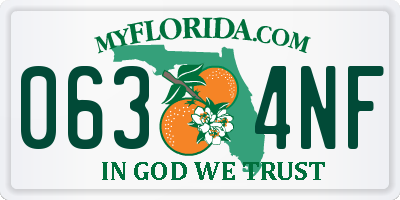 FL license plate 0634NF