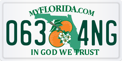 FL license plate 0634NG