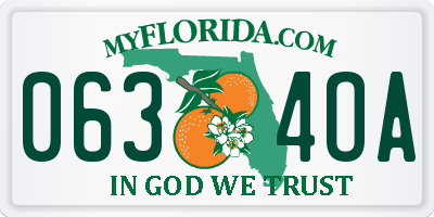 FL license plate 0634OA