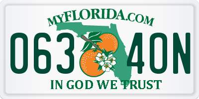 FL license plate 0634ON