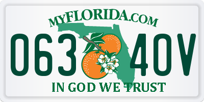 FL license plate 0634OV