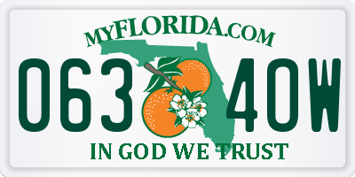 FL license plate 0634OW