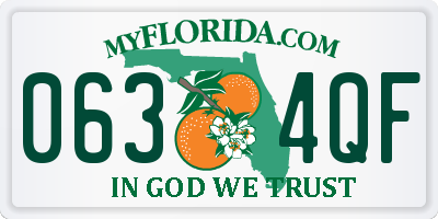 FL license plate 0634QF